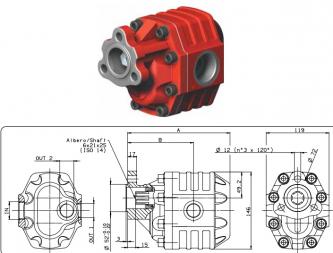 Gear pump Binotto NPH-51 UNI R